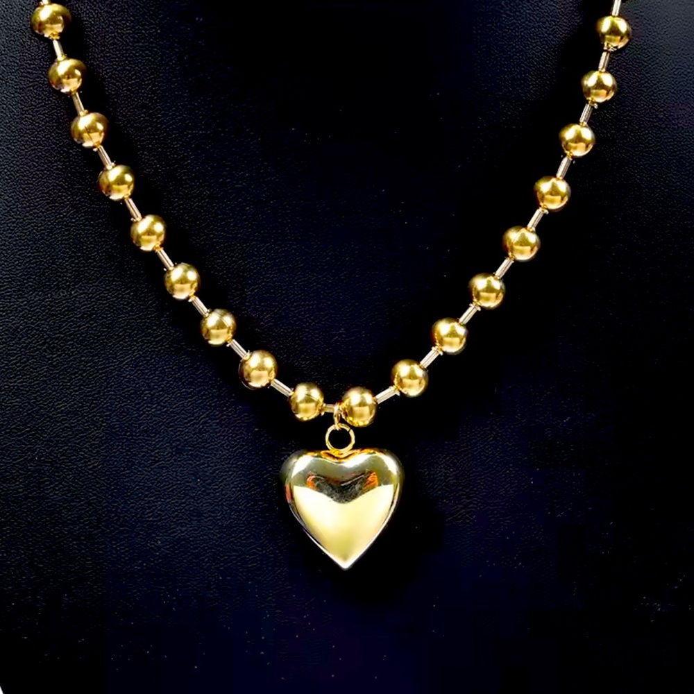 Big Heart Pendant Necklaces  Women 
 Choker Jewelry
